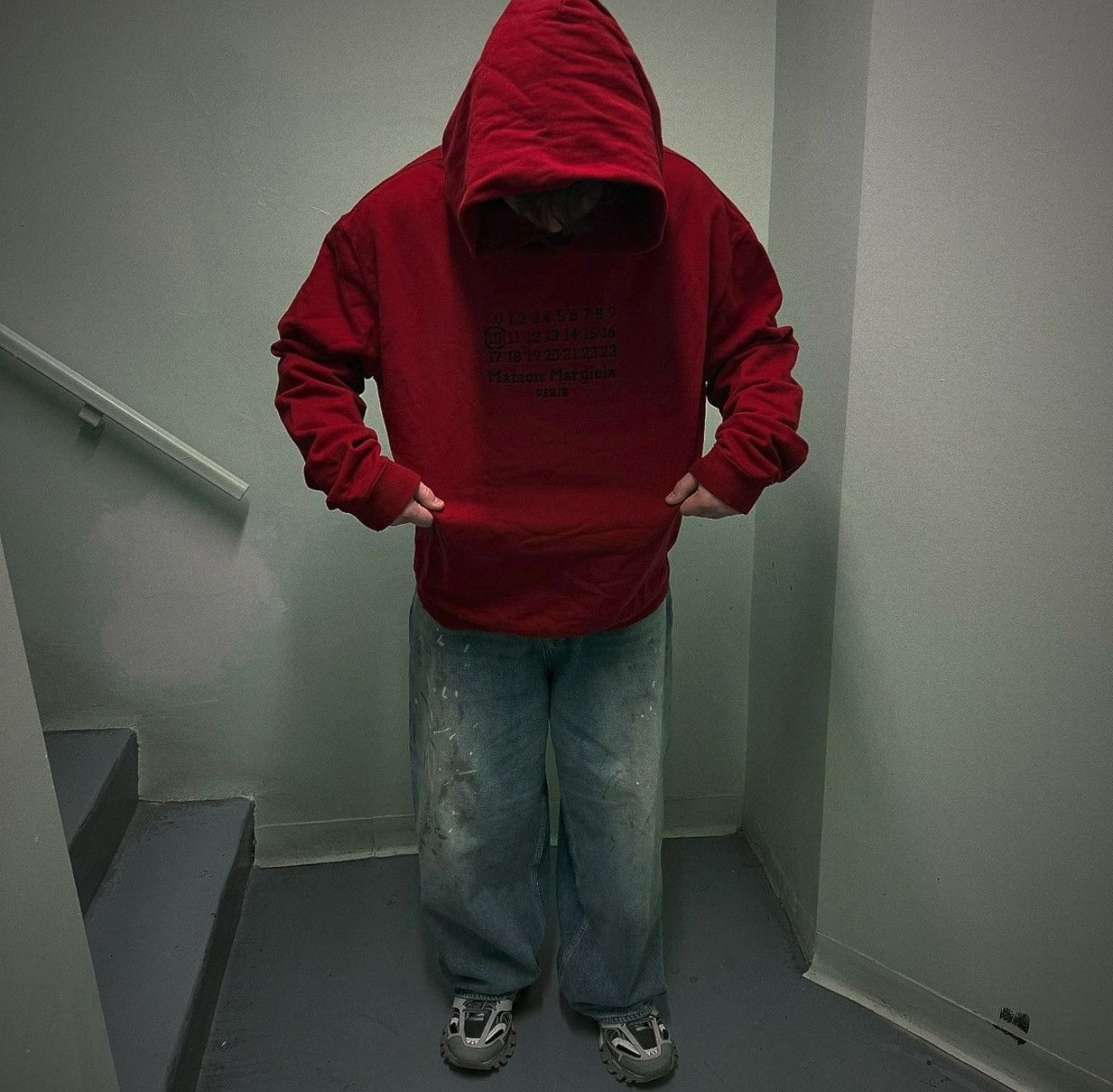 Maison Margiela Number Hoodie ‘Military Red’