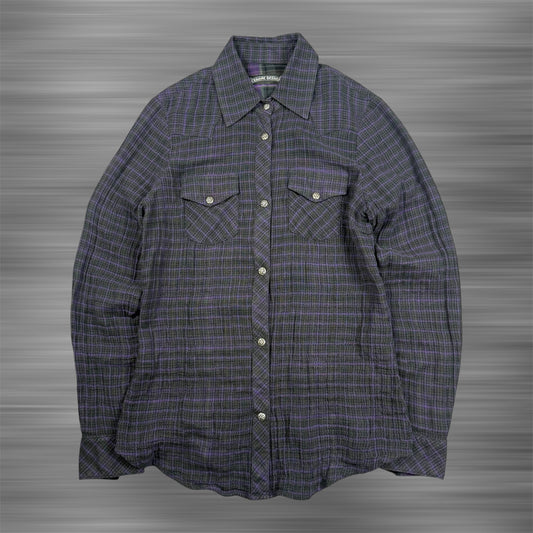 Chrome Hearts 2000s Purple/Grey Leather
Cross Fluer Flannel
