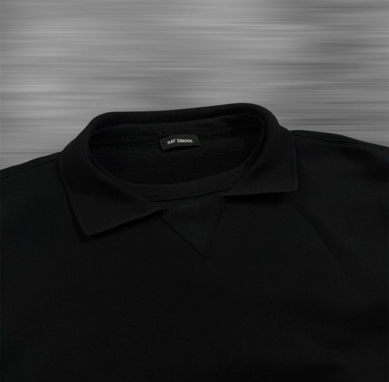 Raf Simons AW19 Black Illusion Collar Sweater