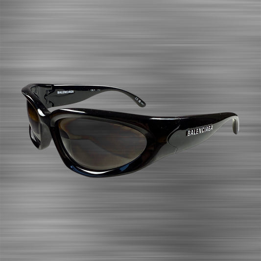 Balenciaga SWIFT OVAL SUNGLASSES IN BLACK