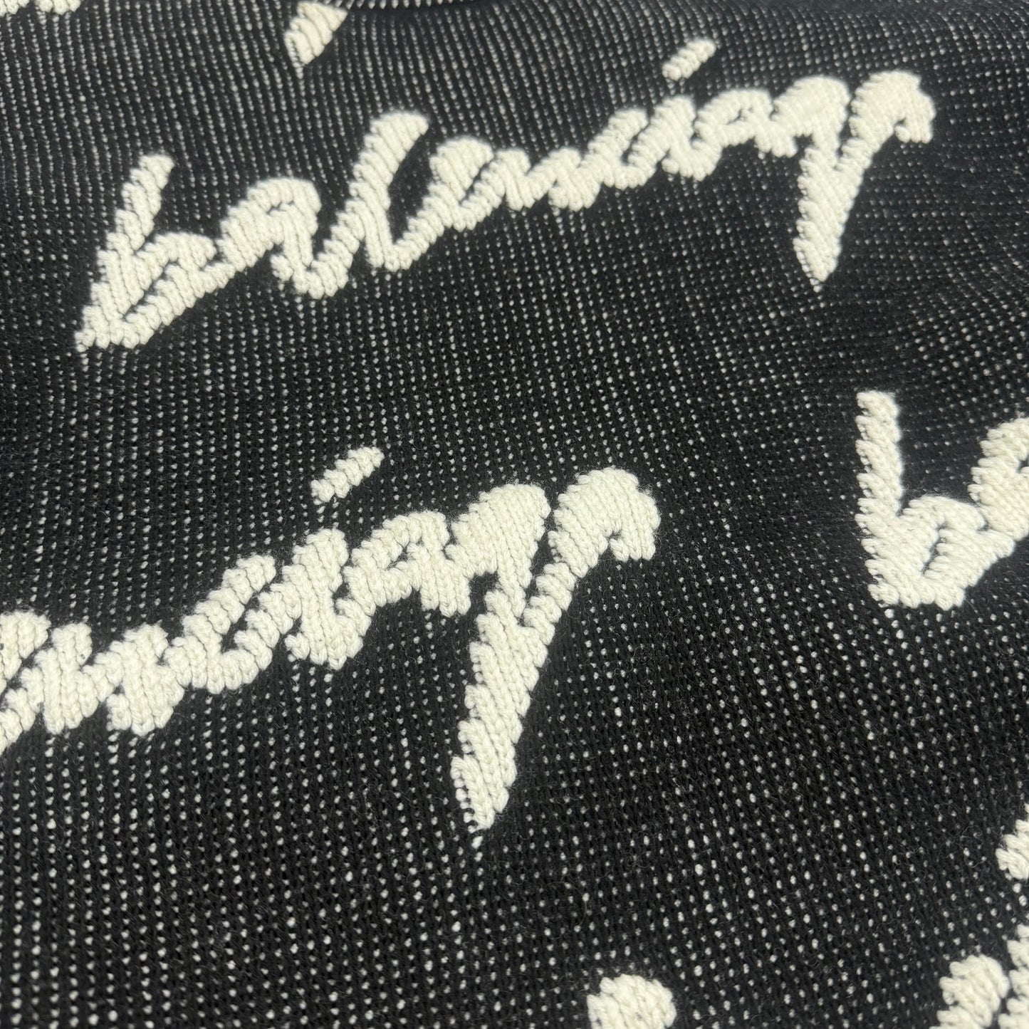 BALENCIAGA Black pullover with 3D Scribble print
