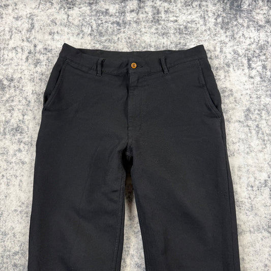 Comme des Garçons Homme Plus Black Zip Hem Trousers