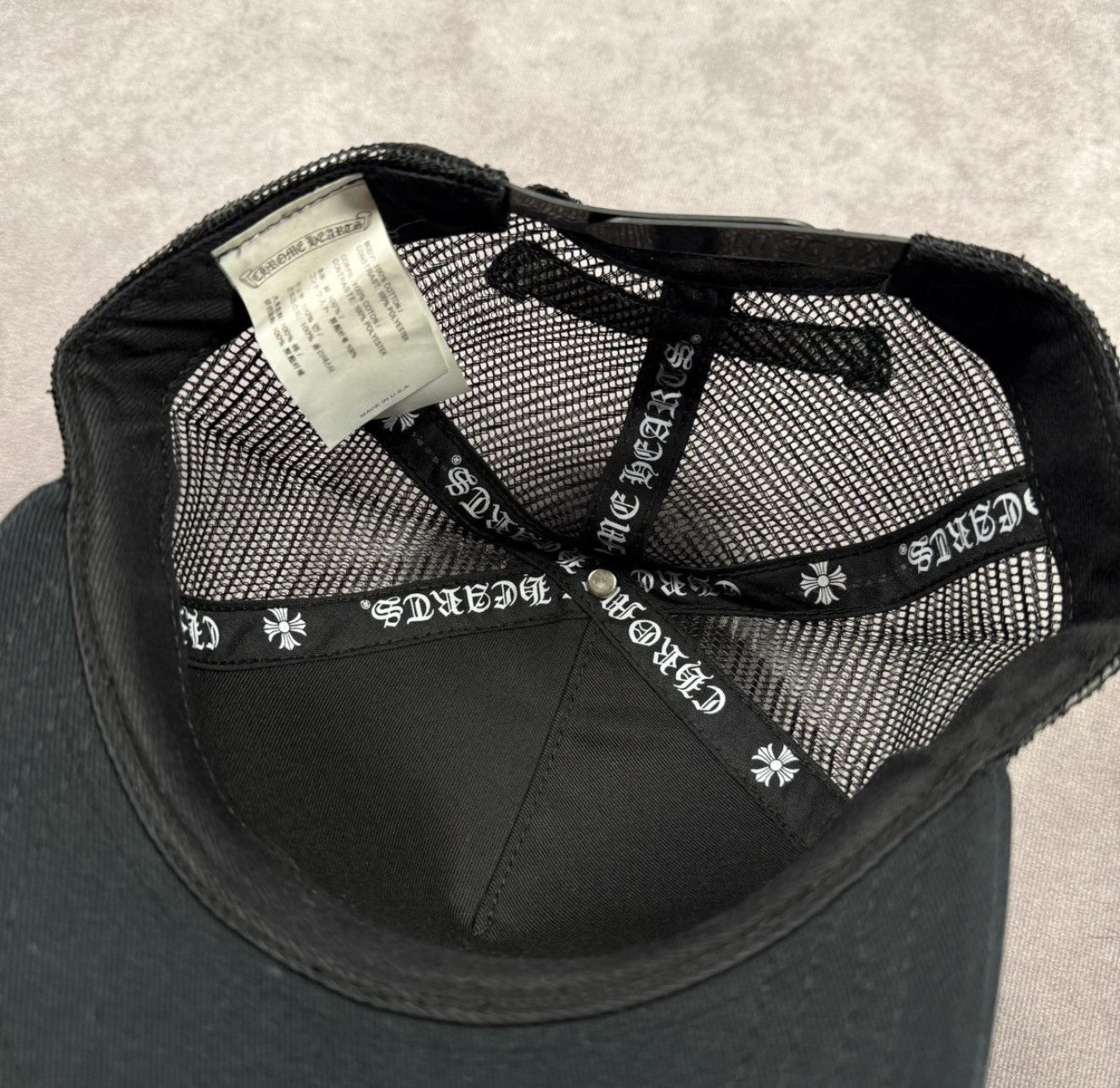 Chrome Hearts Vertical Logo Black Cap