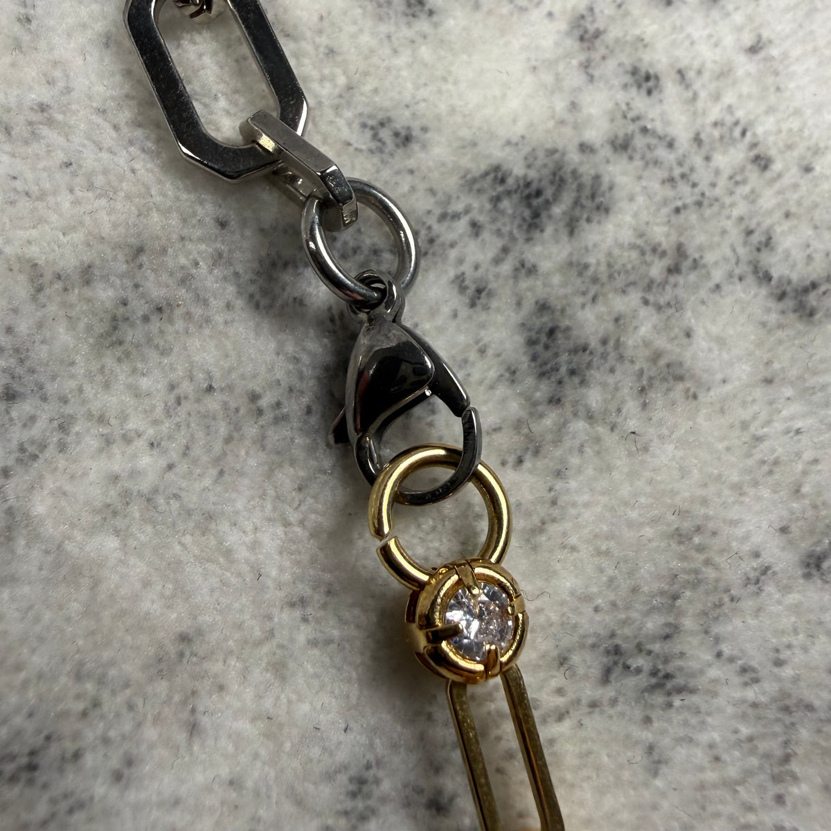 Clocks and Colours Two-Tone Crystal Dagger Necklace
