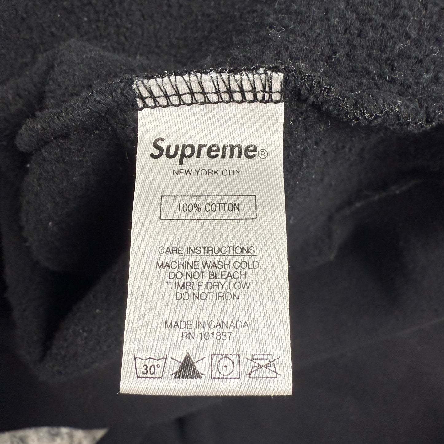 Supreme Corner Label ‘Black’ Hoodie