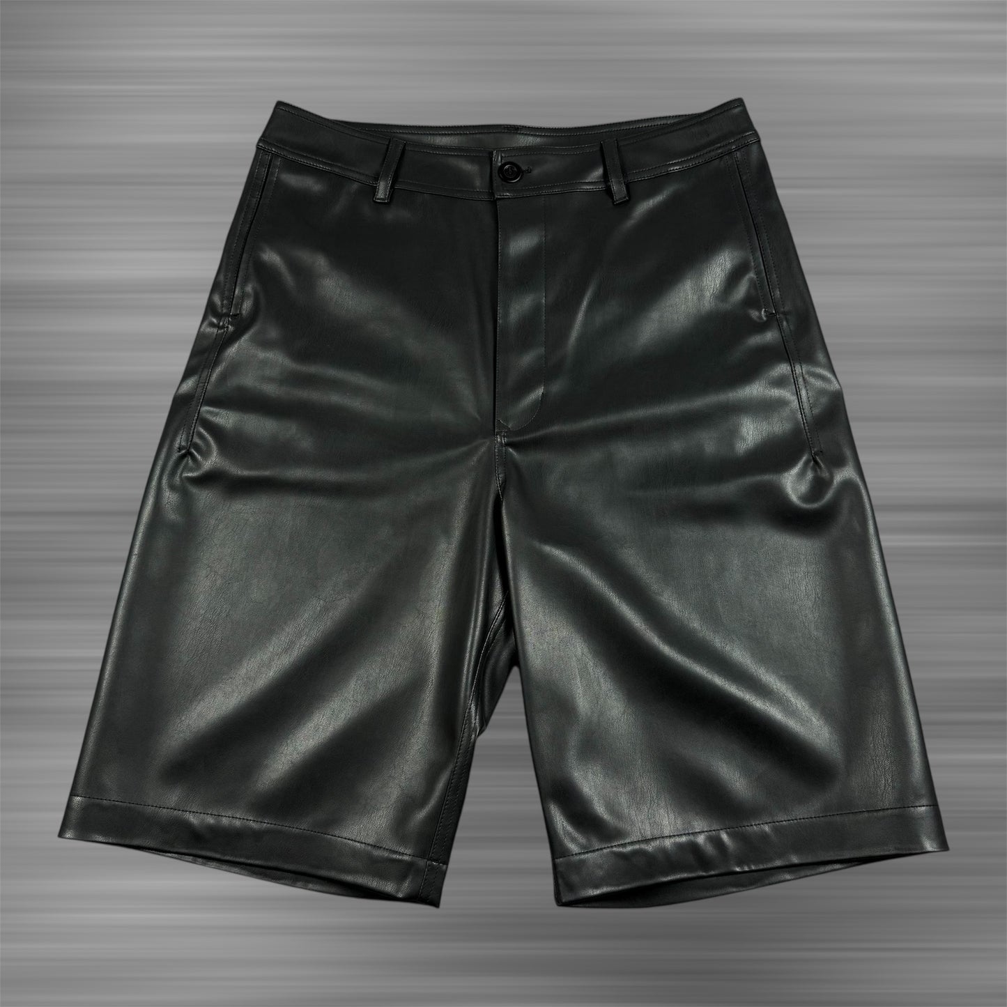 Rick Owens DRKSHDW Leather Baggy ‘Black’ Shorts