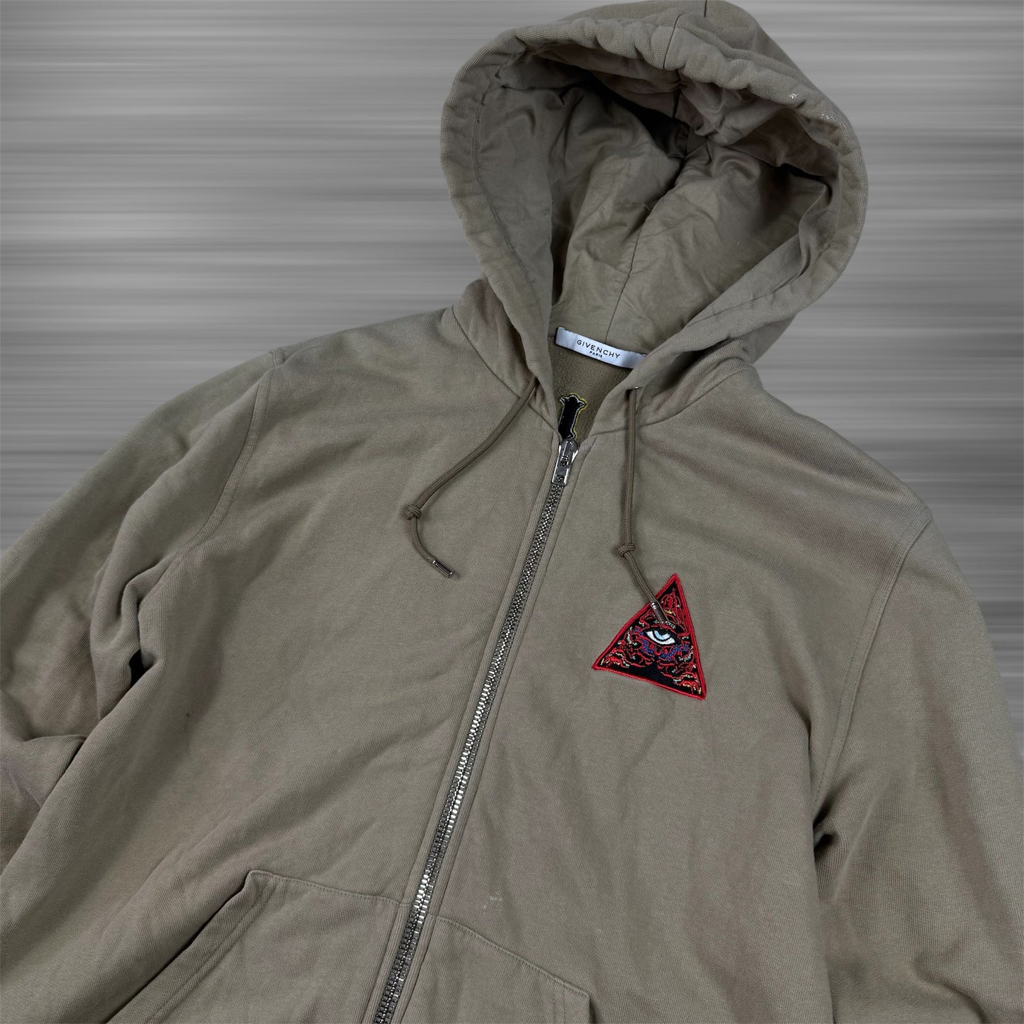 Givenchy Realize Real Eyes Real Lies Embroidered Zip Hoodie