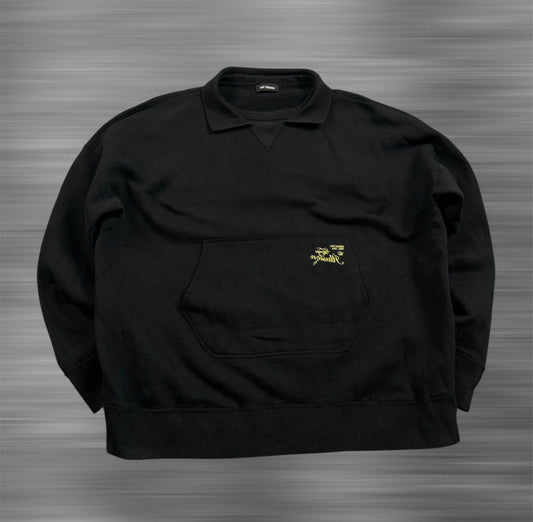 Raf Simons AW19 Black Illusion Collar Sweater