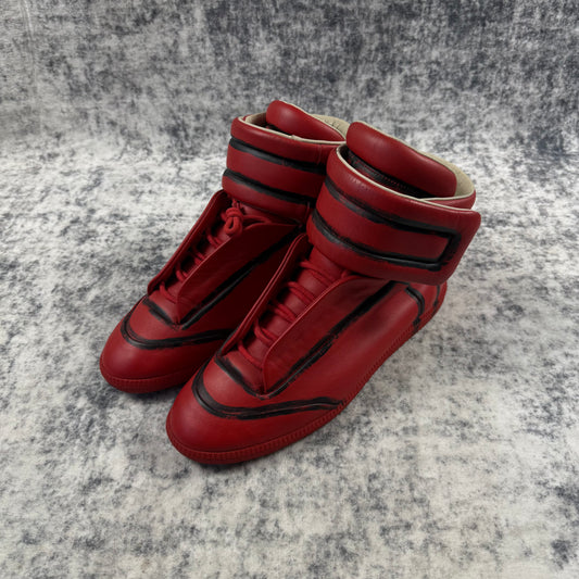 Maison Margiela Future High Red Black Outline Shoes