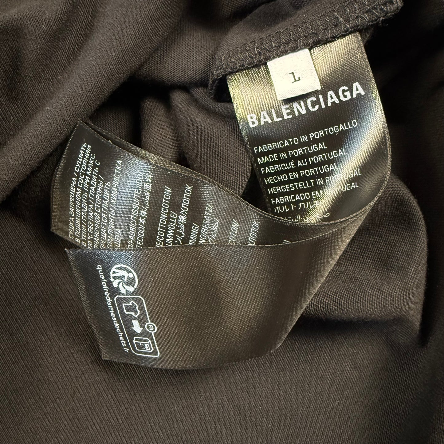 Balenciaga 3B Logo Black T-Shirt