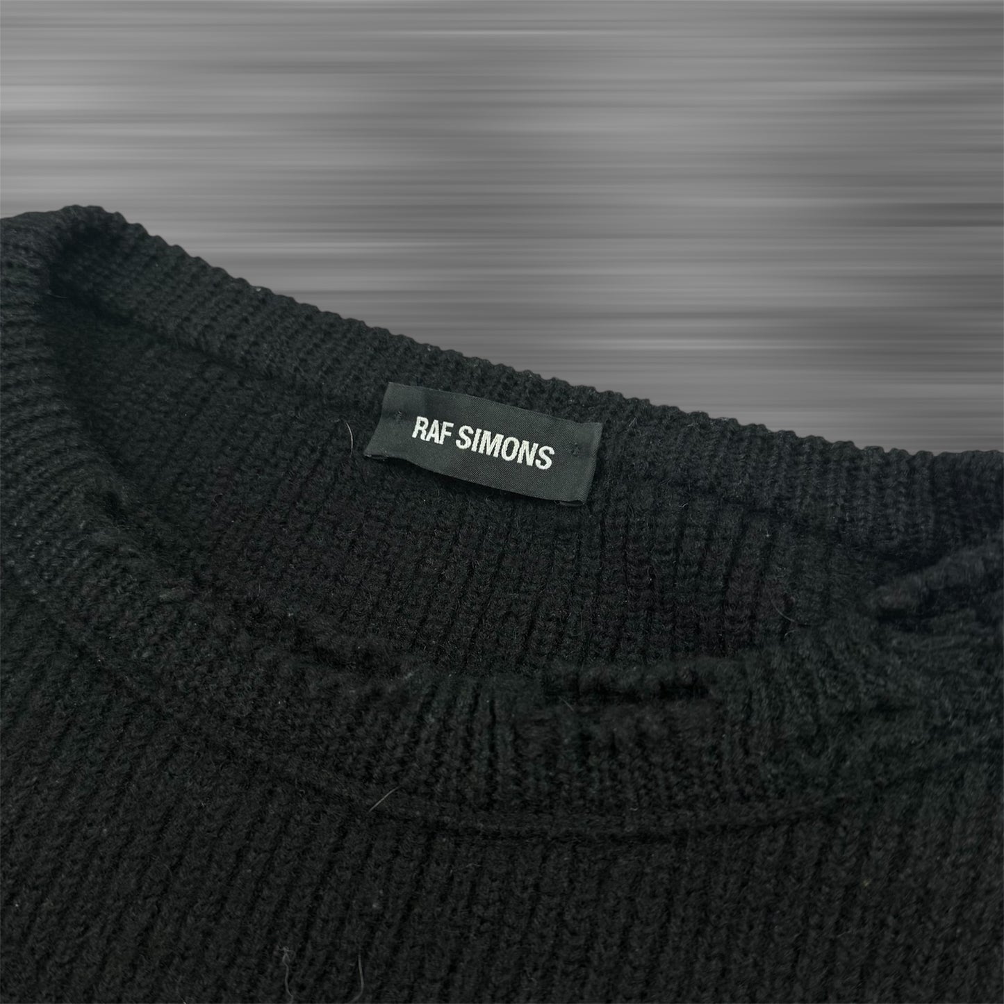 RAF Simons Sweater black fall 2017 destroyed