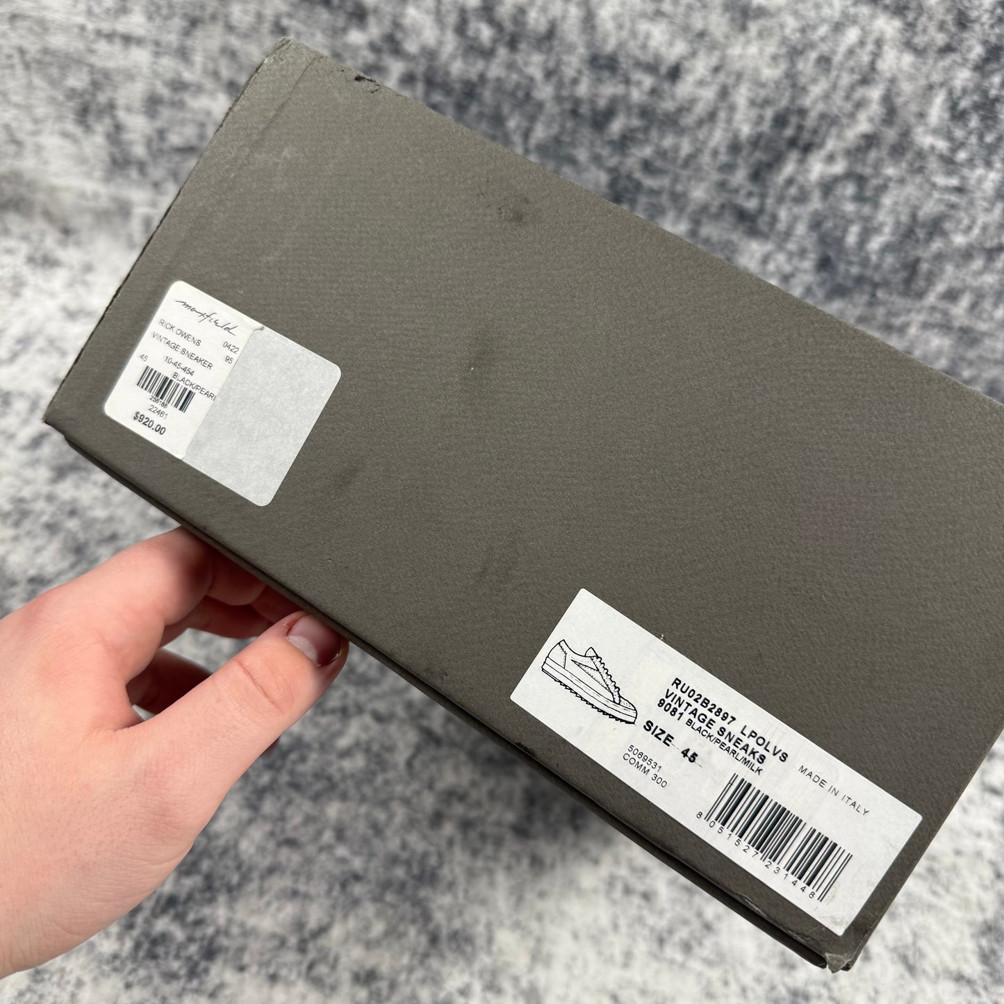 Rick Owens Vintage Vans Leather ‘Black’ Shoes