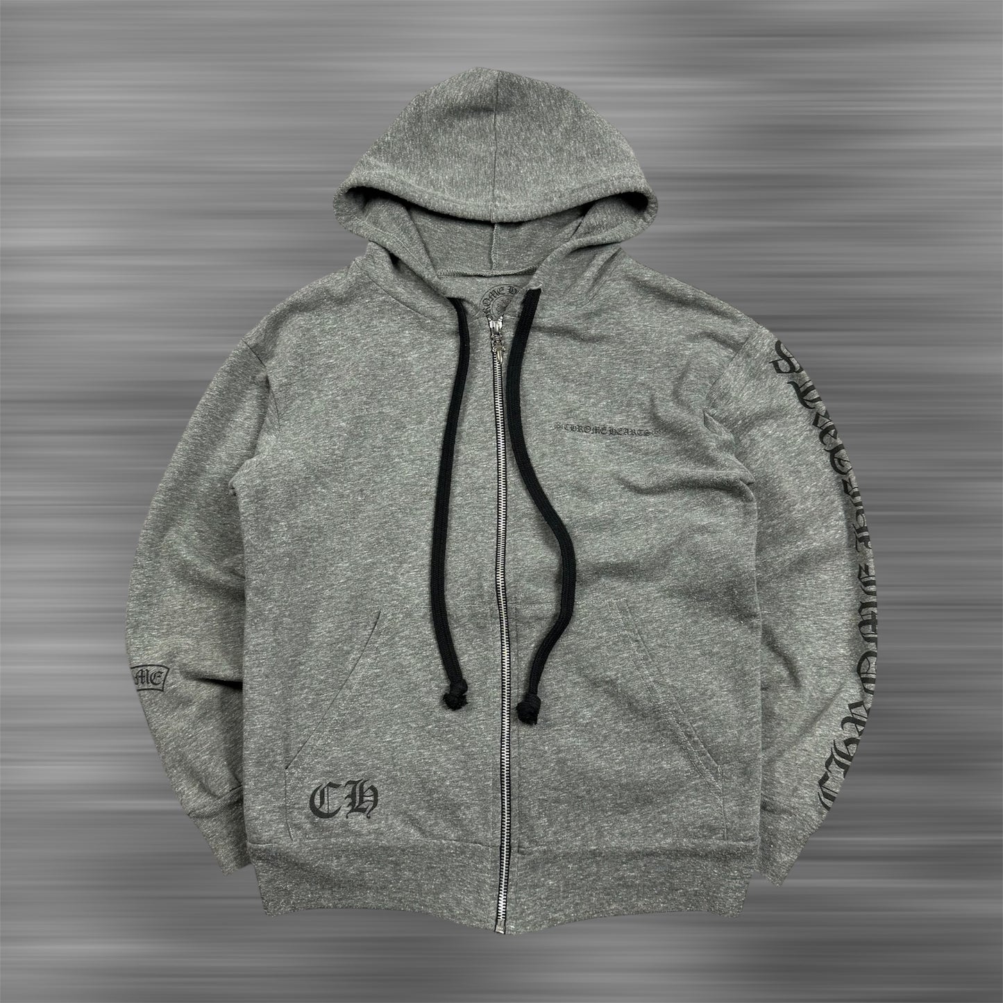 Chrome Hearts T-Bar F*** You Zip-Up Hoodie Heather Grey