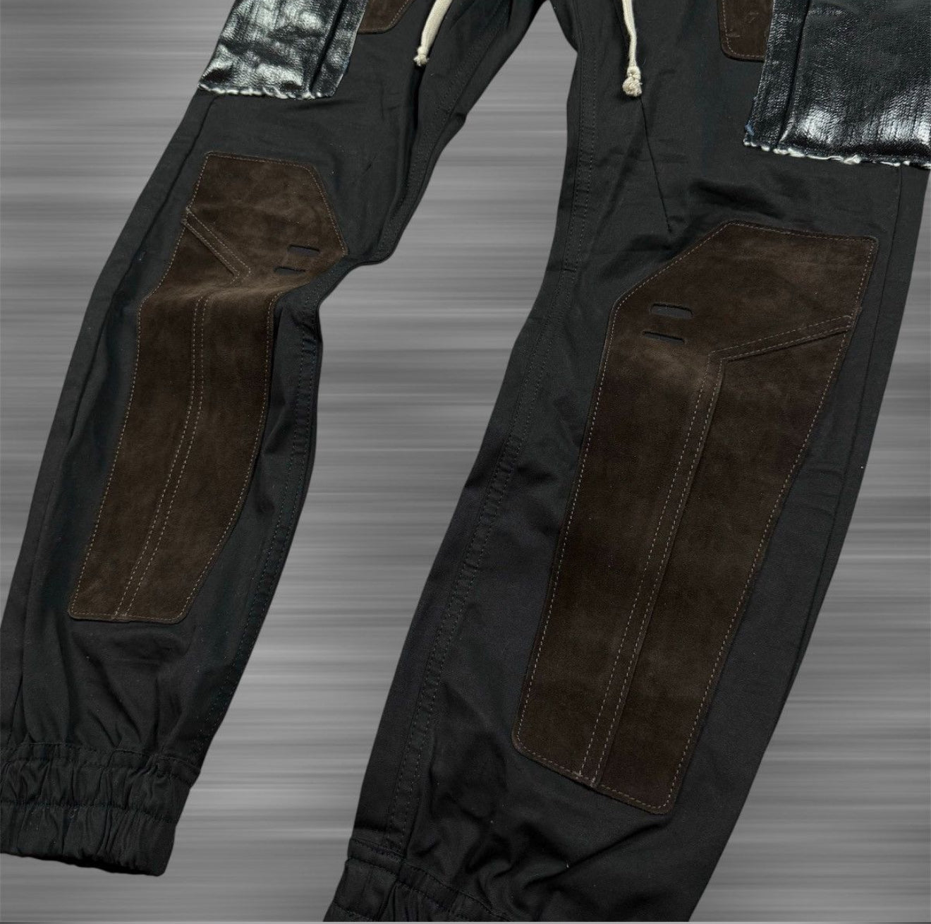 Rick Owens FW19 "Larry" Suede Panel Cargo
Joggers