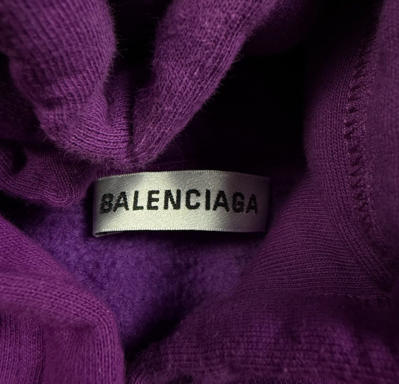 Balenciaga Purple Big Back Logo Hoodie