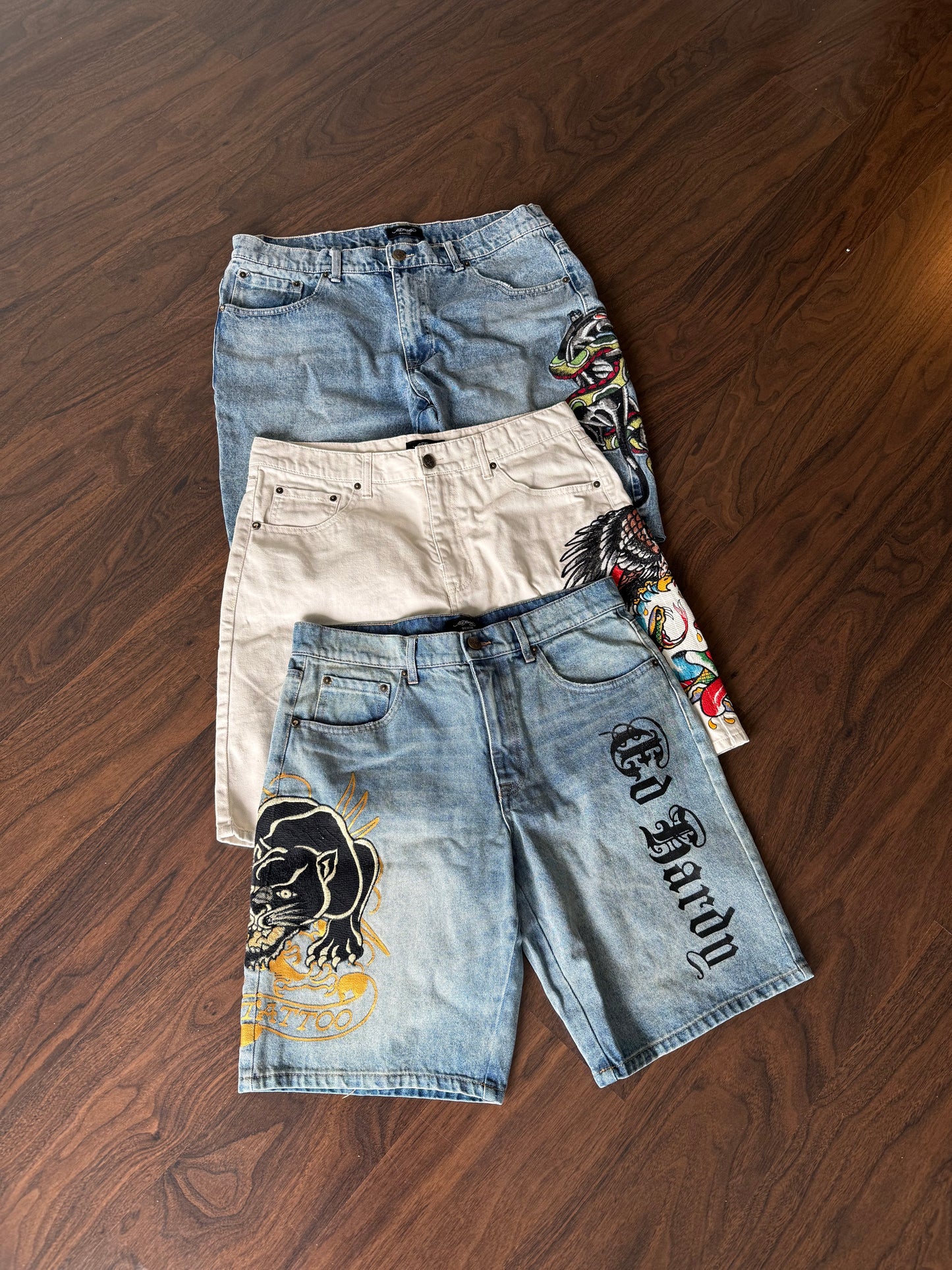 Ed Hardy 3 Pairs Of Shorts