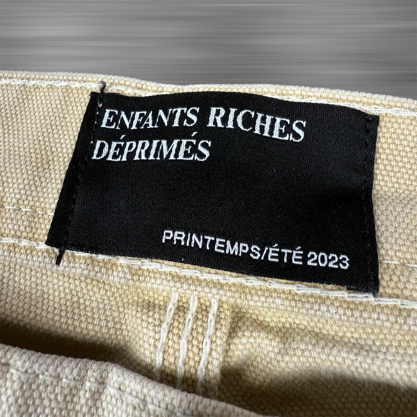 Enfants Riches Déprimés Beige Paint Cargo Pants