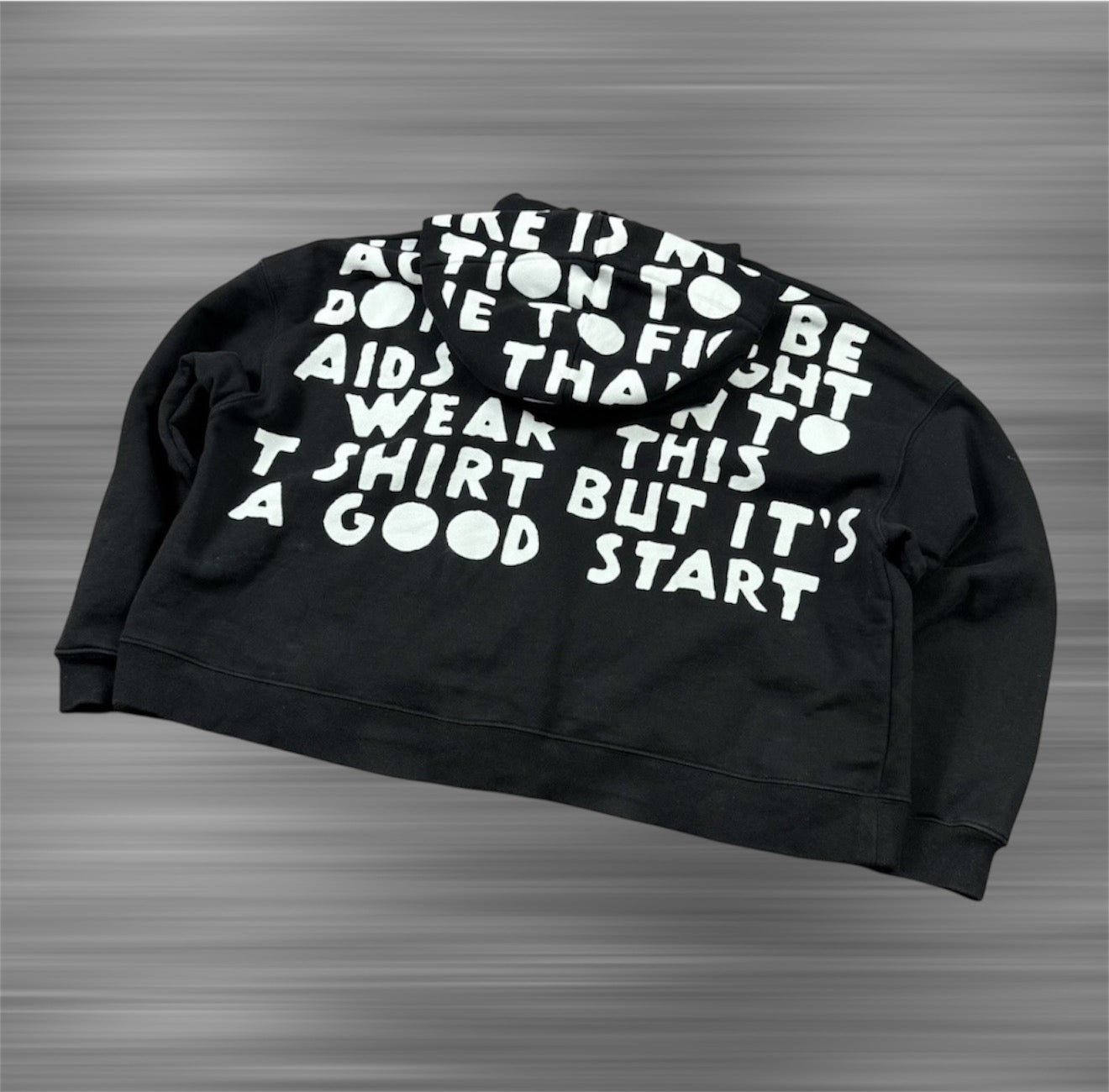 Maison Margiela Oversized Painted Aids Cropped Hoodie