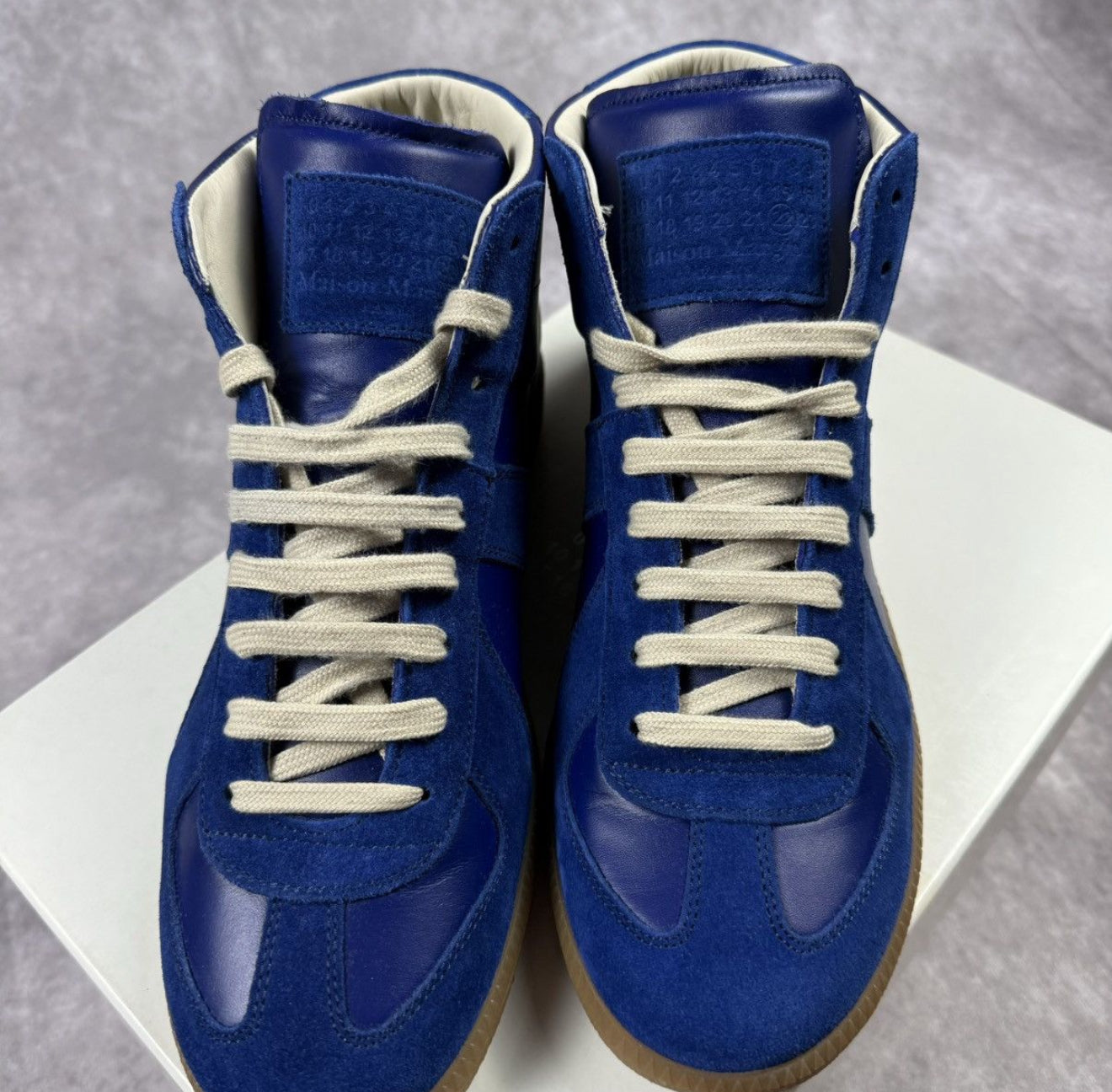 Maison Margiela Replica High - Royal Blue Calf Leather Shoes