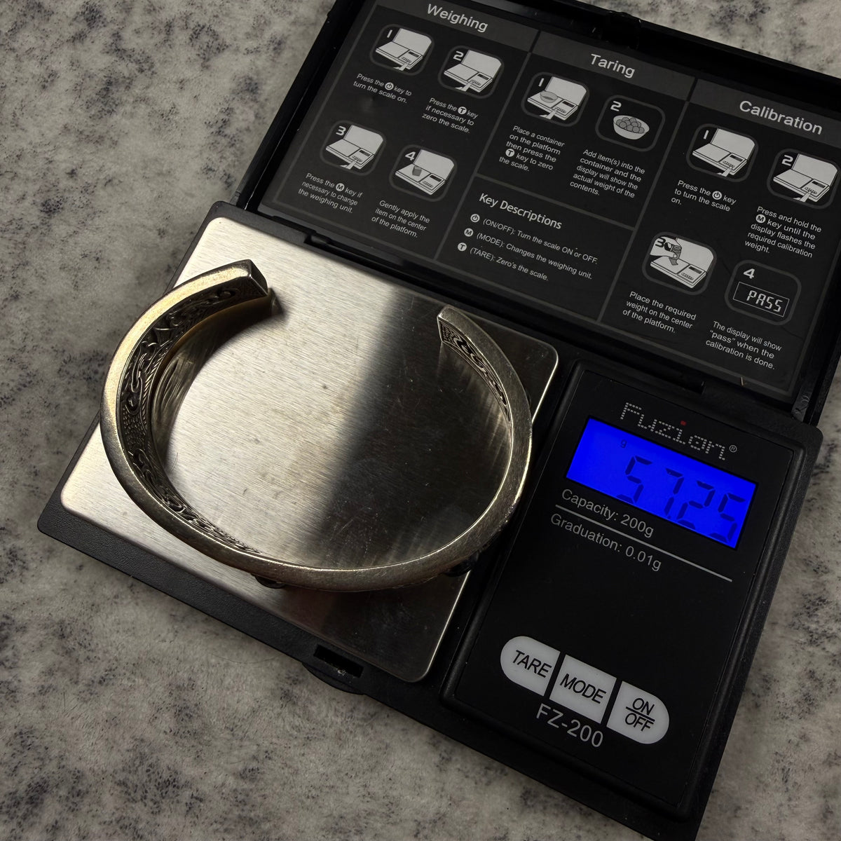 Clocks + Colours Eagle Black Stone Silver Cuff Bracelet