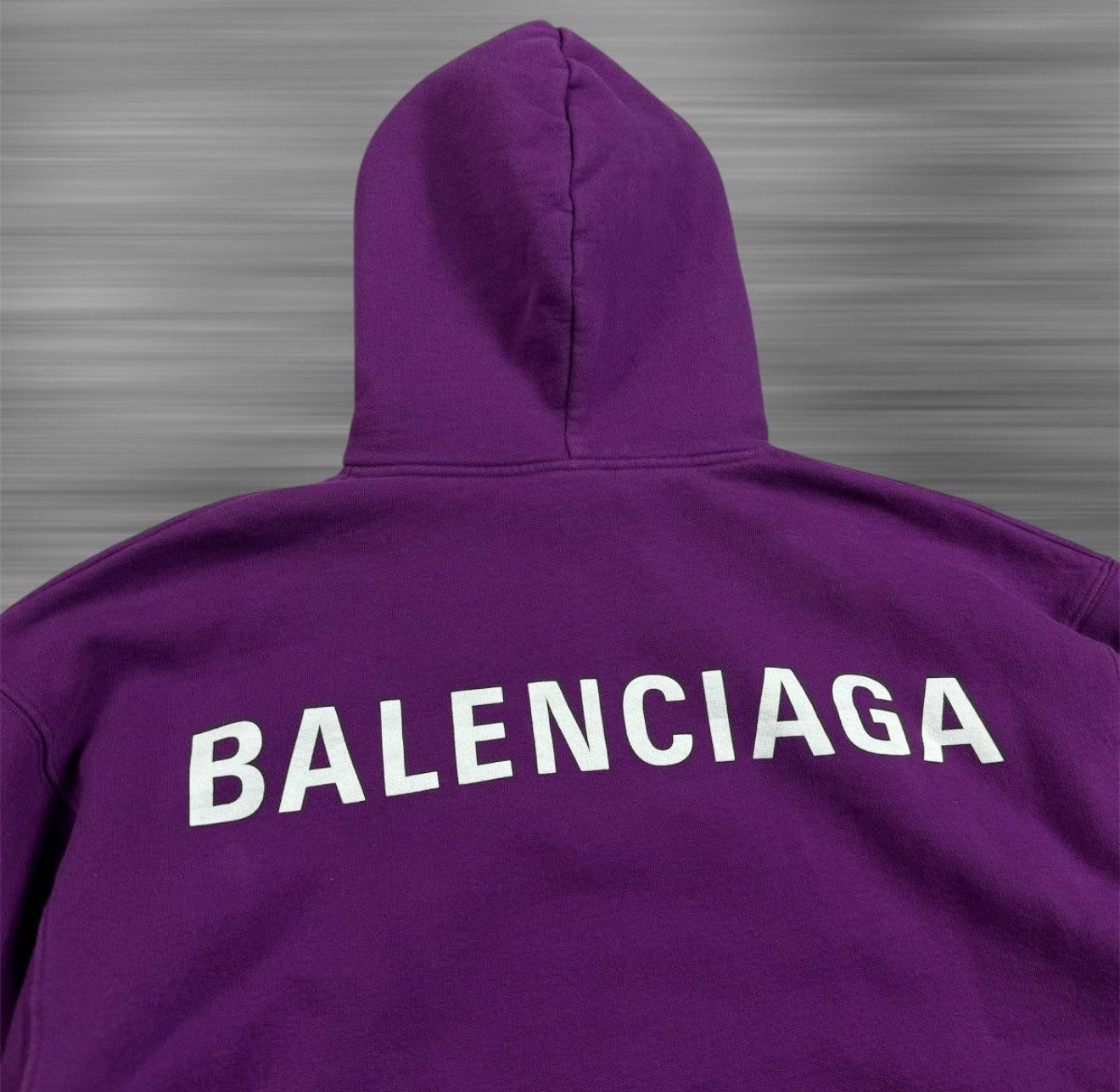 Balenciaga Purple Big Back Logo Hoodie