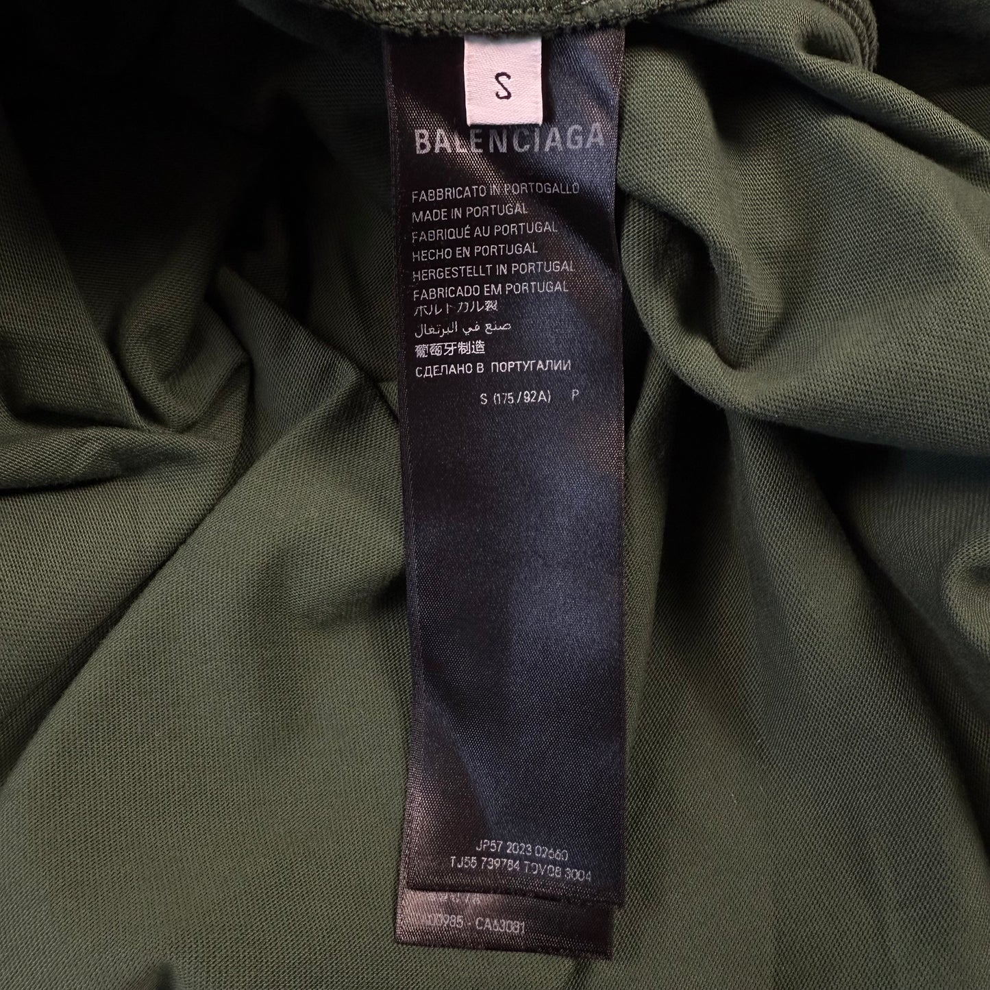 Balenciaga Tape Distressed Green T-Shirt