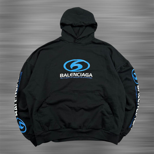Balenciaga Surfer ‘Black’ Logo Hoodie