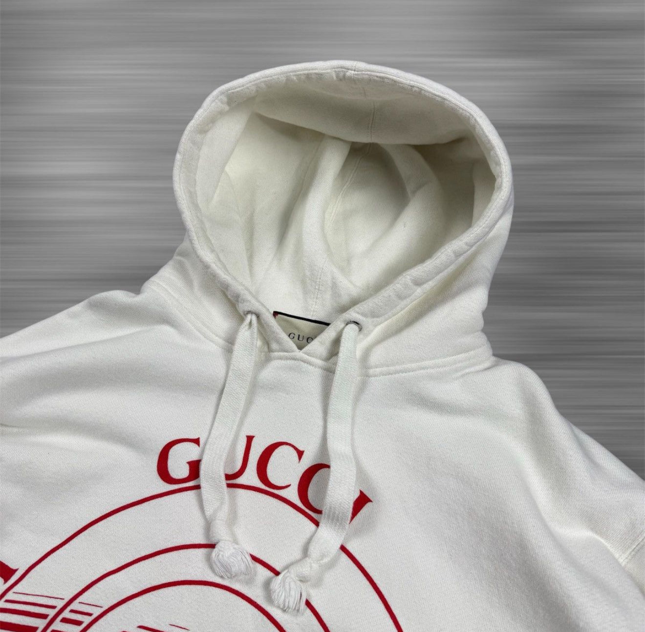 Gucci Big Logo White Hoodie