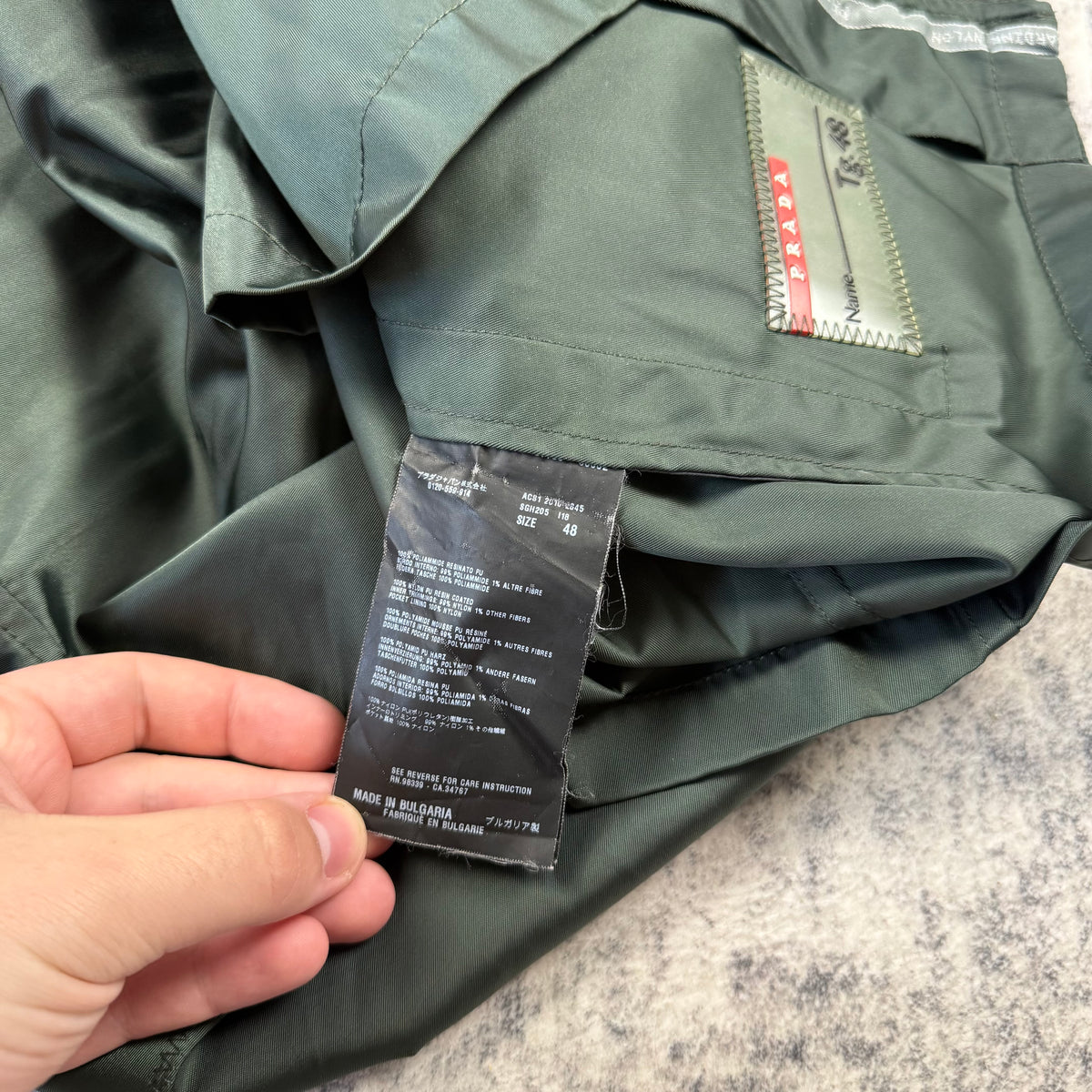Prada Sport VintageOlive Green Convertible Jacket