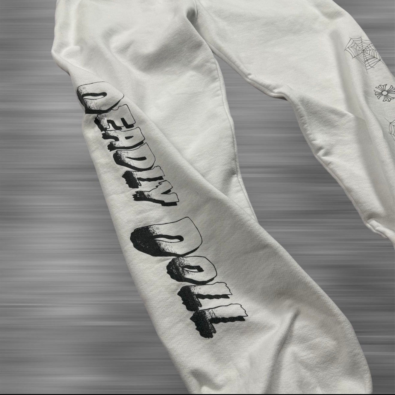 Chrome Hearts X Deadly Doll White Baggy Pants