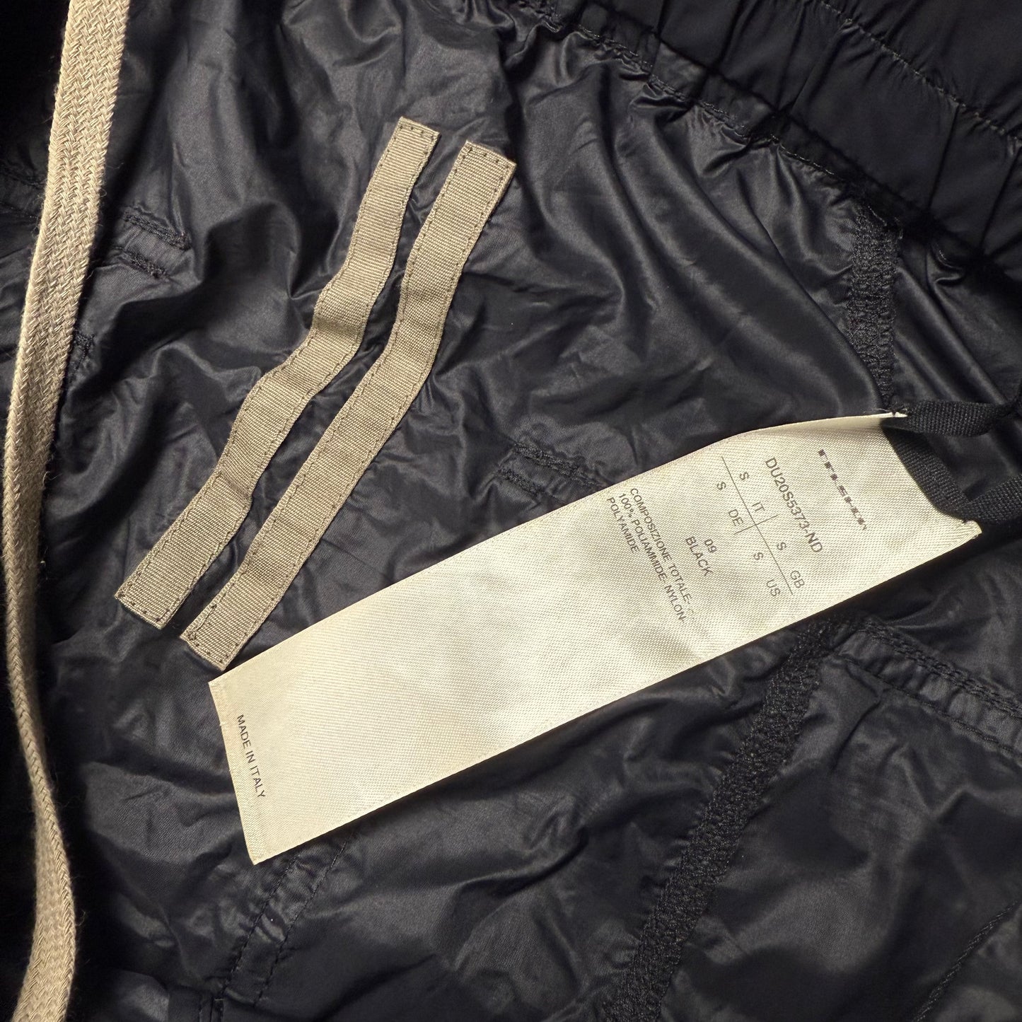 RICK OWENS nylon drawcord pants