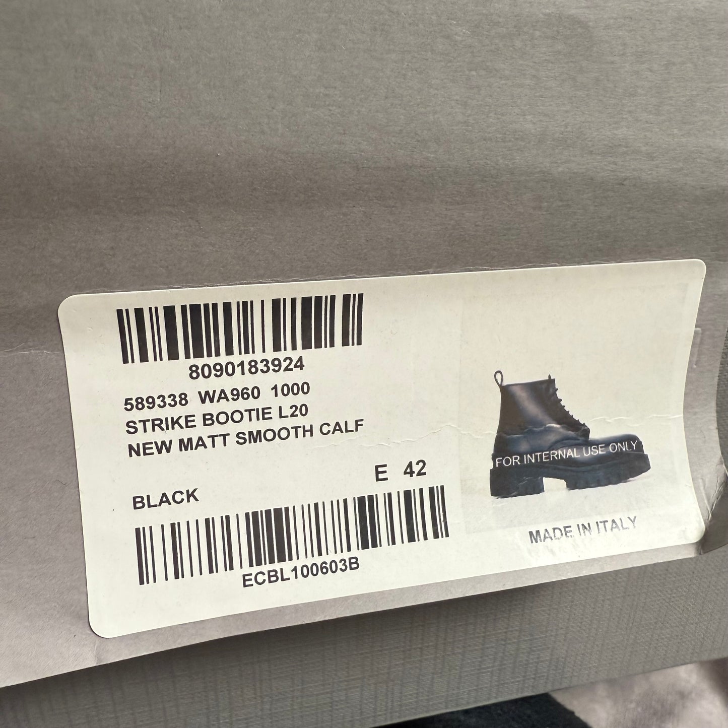 Balenciaga Leather Strike ‘Black’ Boots