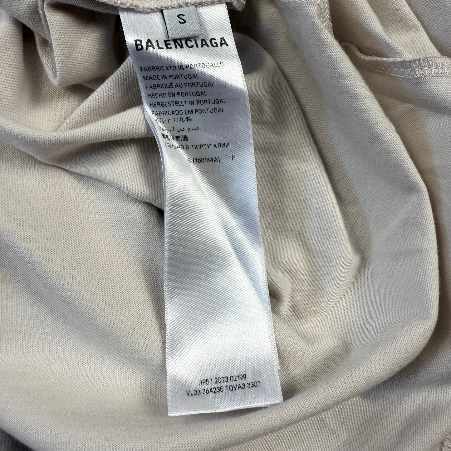 Balenciaga Spray Print Distressed T-Shirt