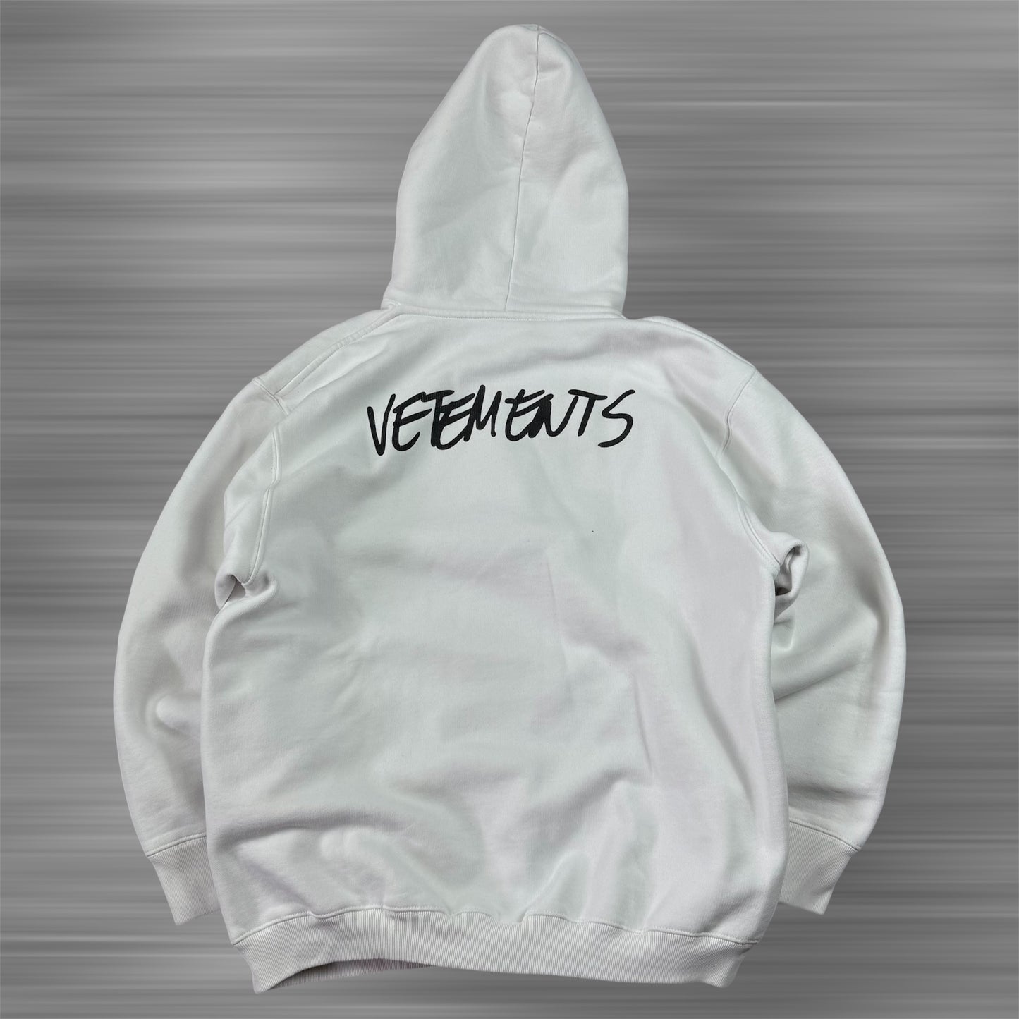 Vetements SS18 Written Logo Hoodie ‘White’
