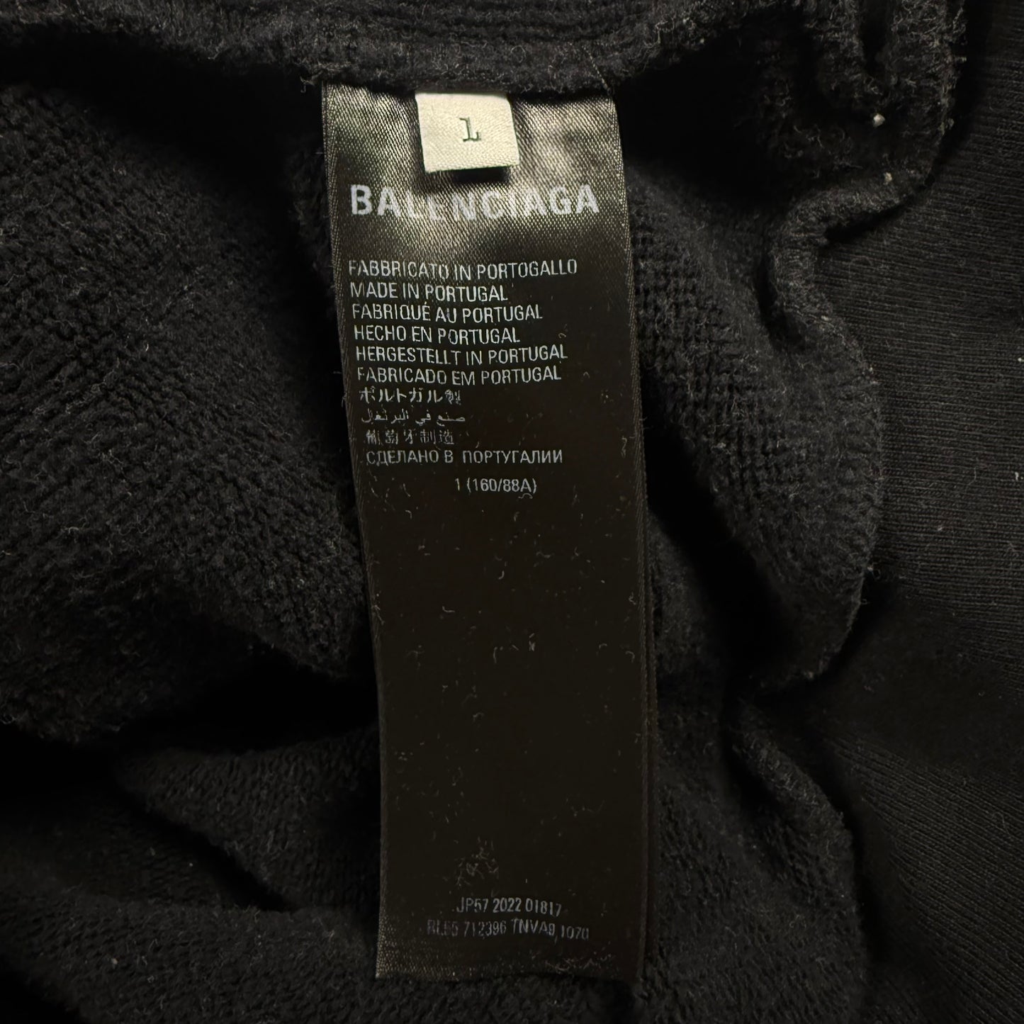 Balenciaga x Adidas Embroidered Logo Oversized ‘Black’ Hoodie