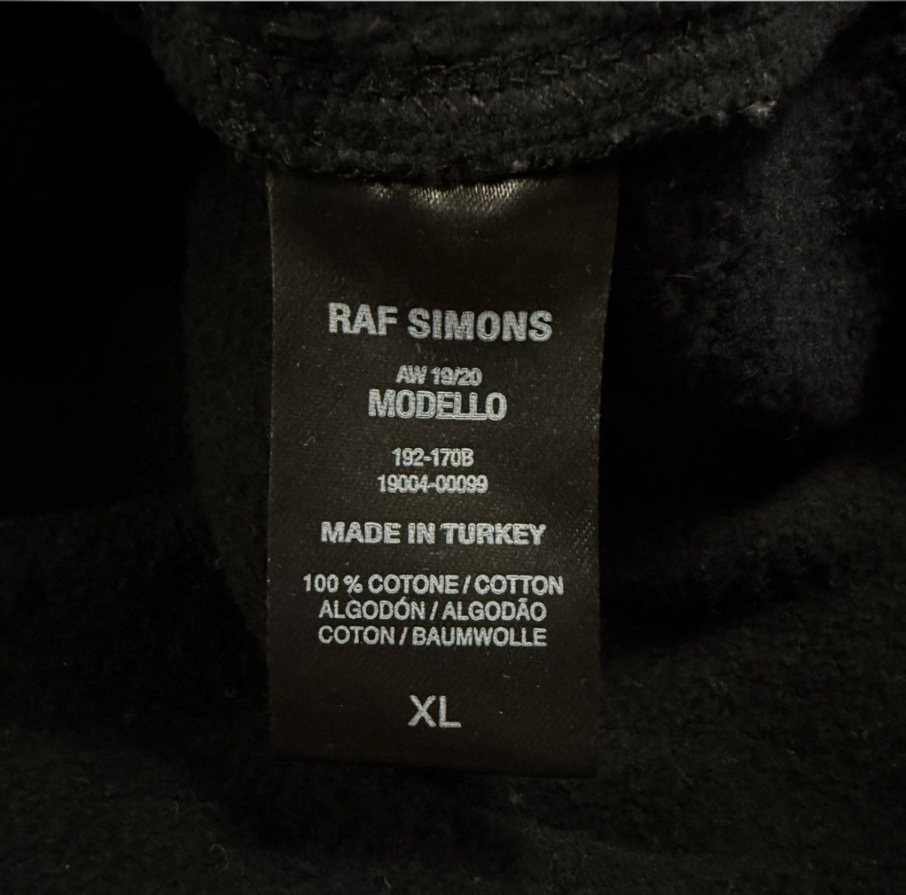 Raf Simons AW19 Black Illusion Collar Sweater