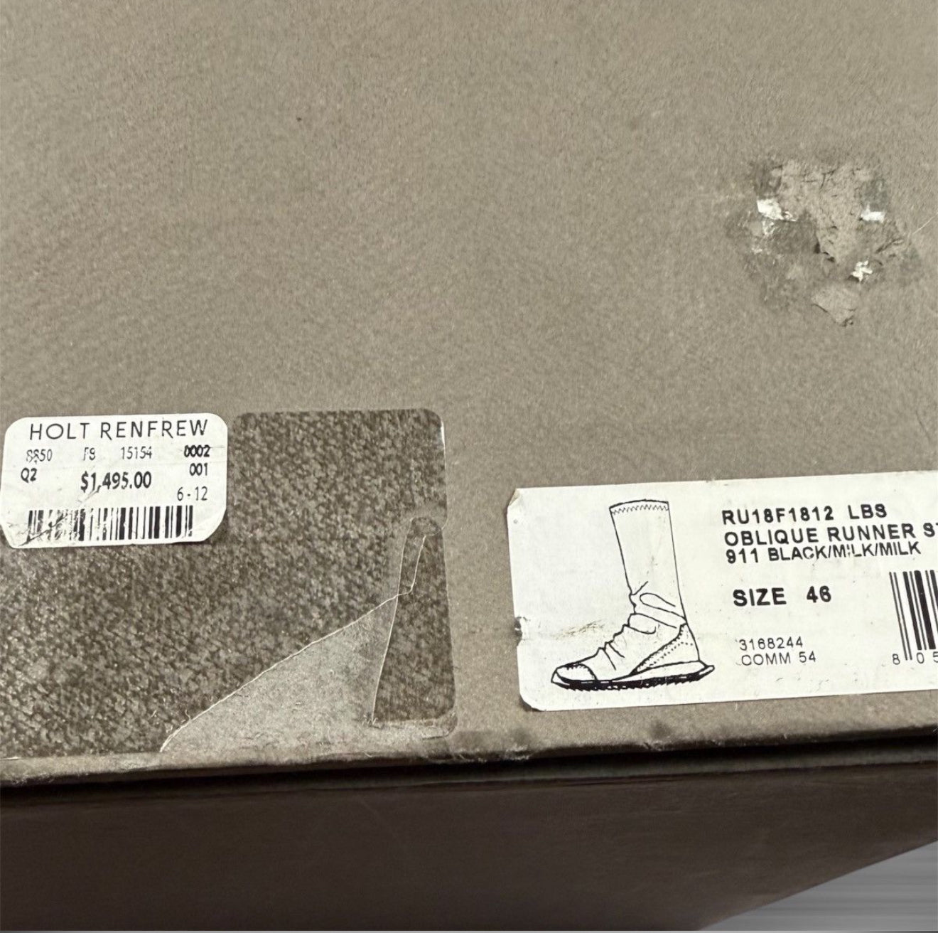 RICK OWENS DRKSHDW RUNNER STRETCH
SOCKS HIGH