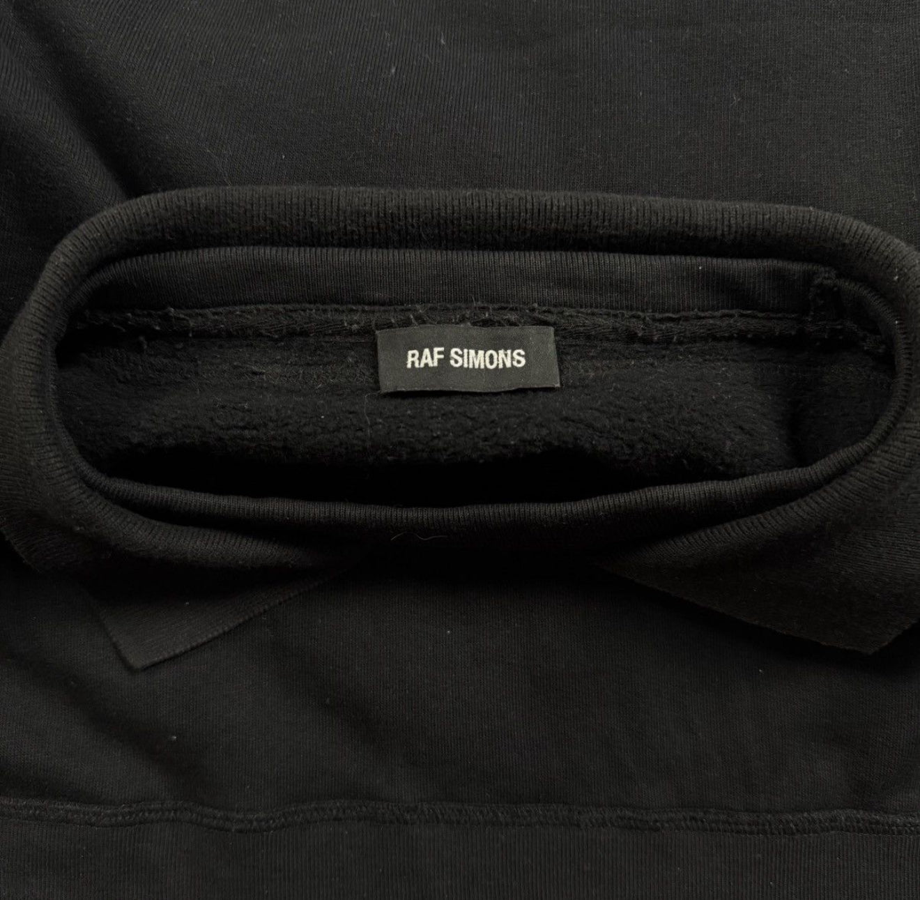 Raf Simons AW19 Black Illusion Collar Sweater