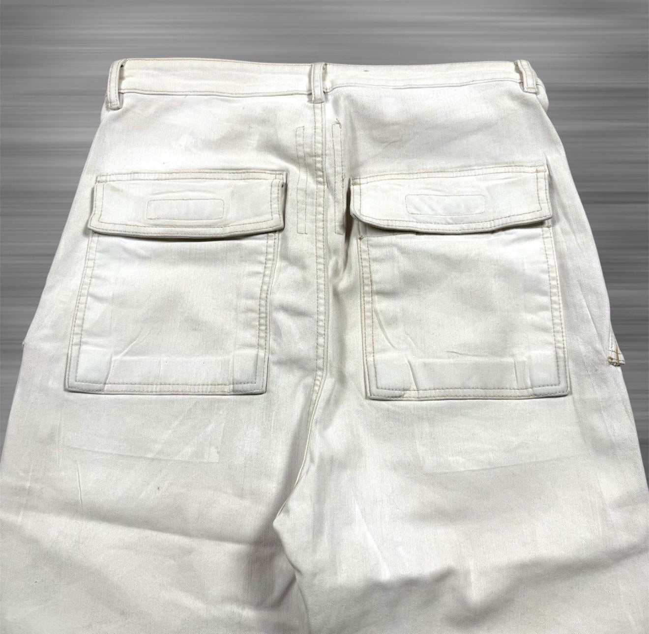 Rick Owens Cargo Waxed Cropped Jeans