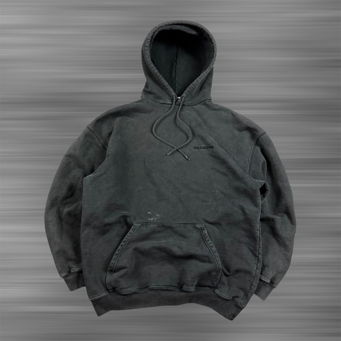Balenciaga Washed Big Logo Hoodie