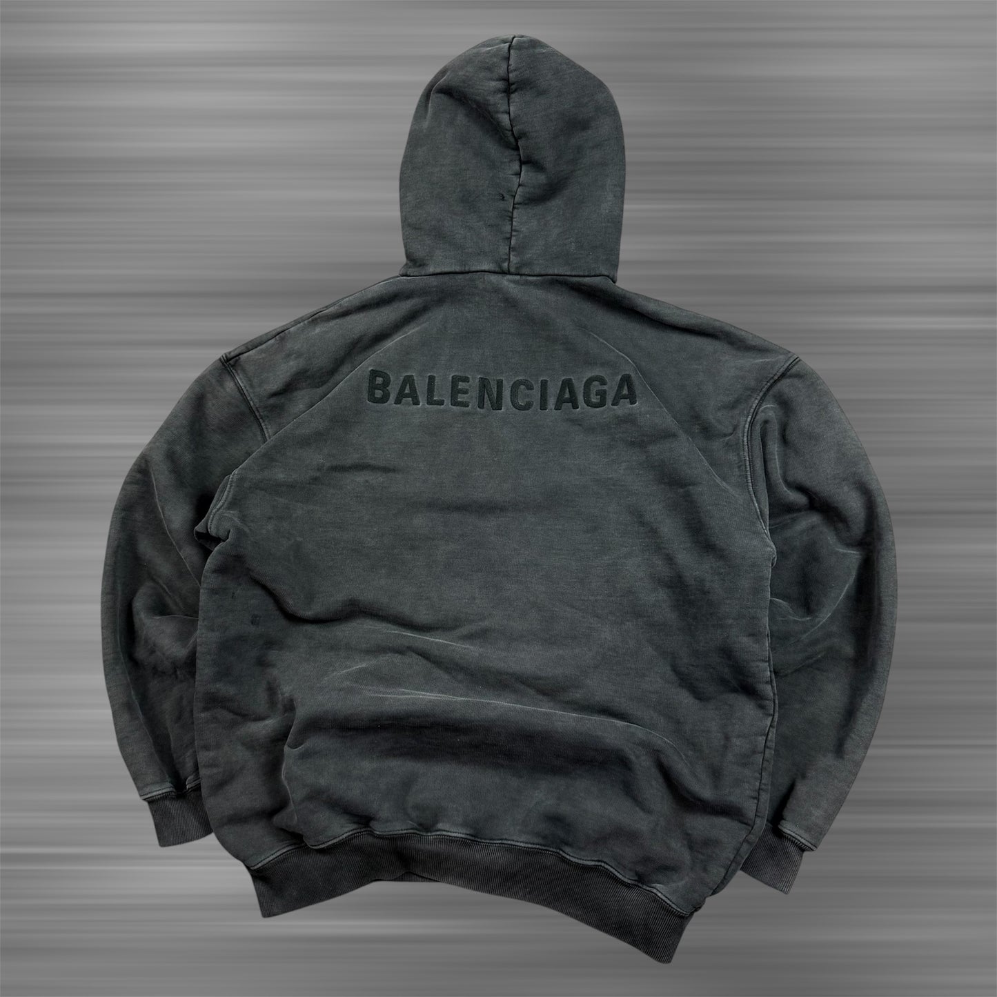 Balenciaga Washed Big Logo Hoodie