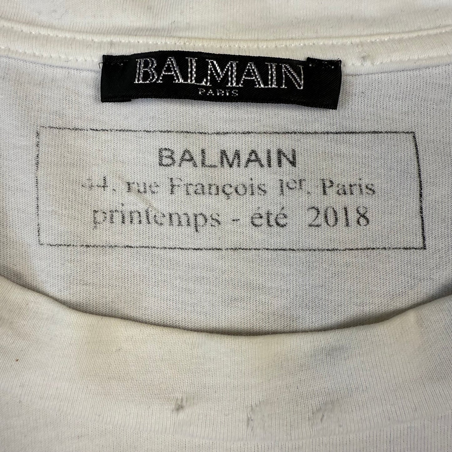 Balmain SS18 Distressed T-Shirt