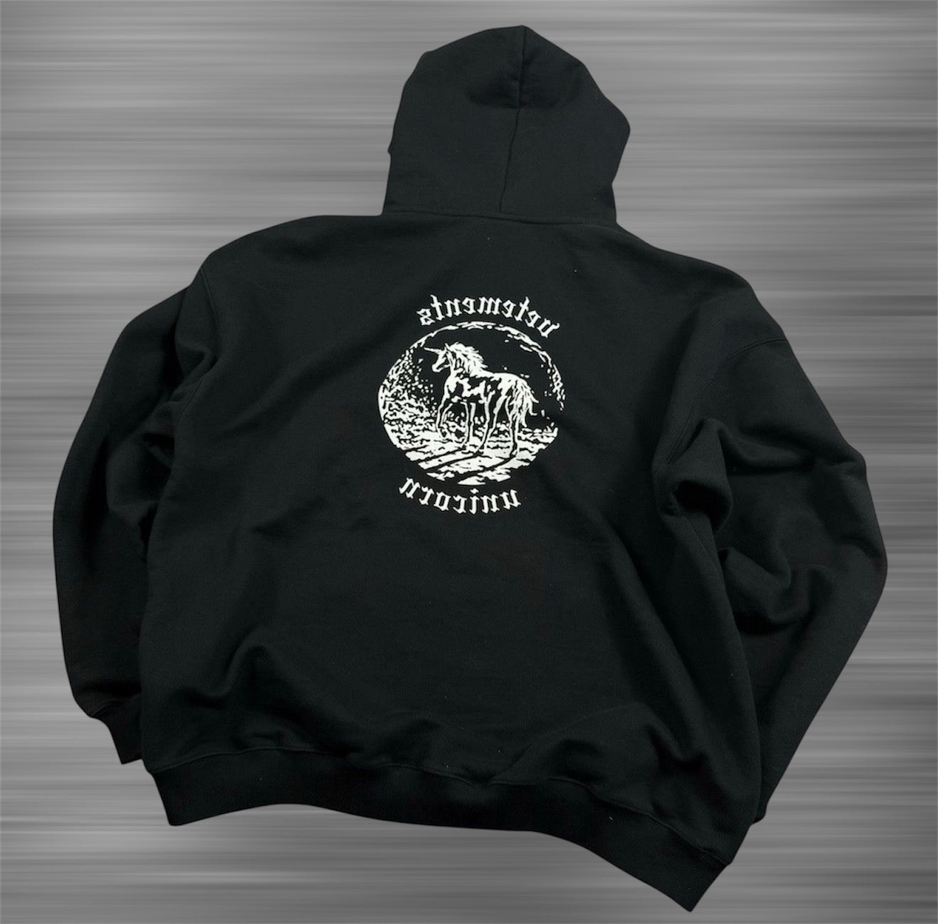 Vêtements ‘Unicorn’ Antwerp Black Negative Motif Hoodie