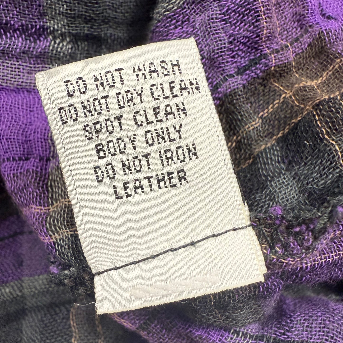 Chrome Hearts 2000s Purple/Grey Leather
Cross Fluer Flannel