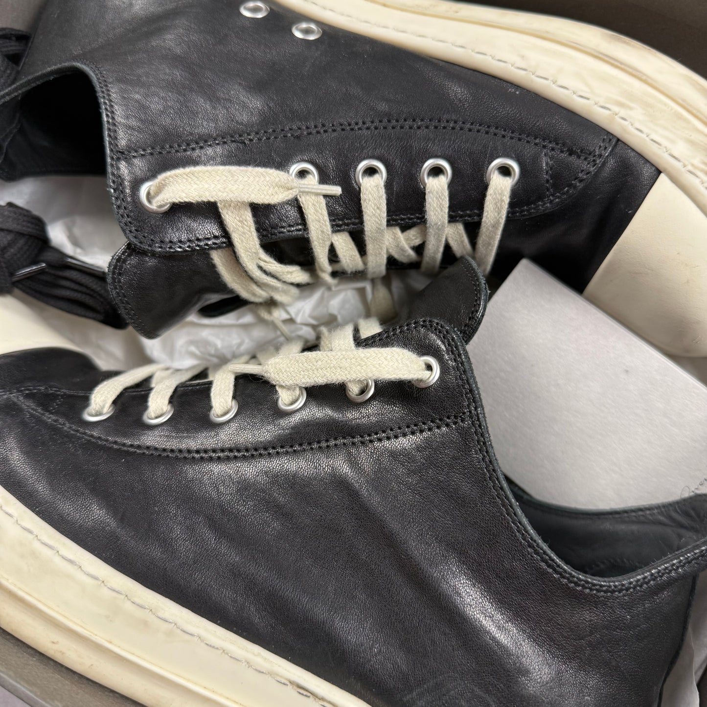 Rick Owens Mainline Low ‘Black/Milk’ Ramones