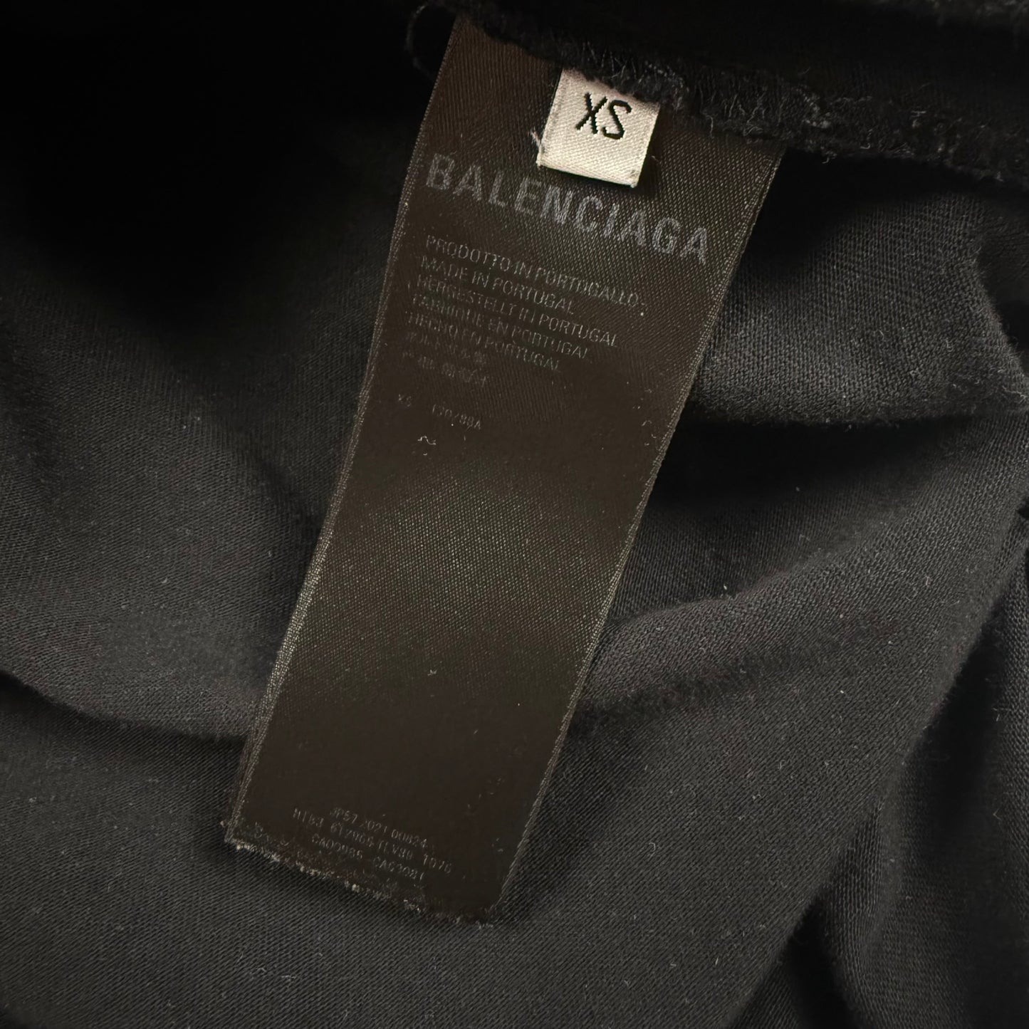 Balenciaga Distressed Logo Print ‘Black’ T-Shirt