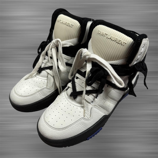 Saint Laurent Smith Grained Leather ‘White/Black’ Shoes