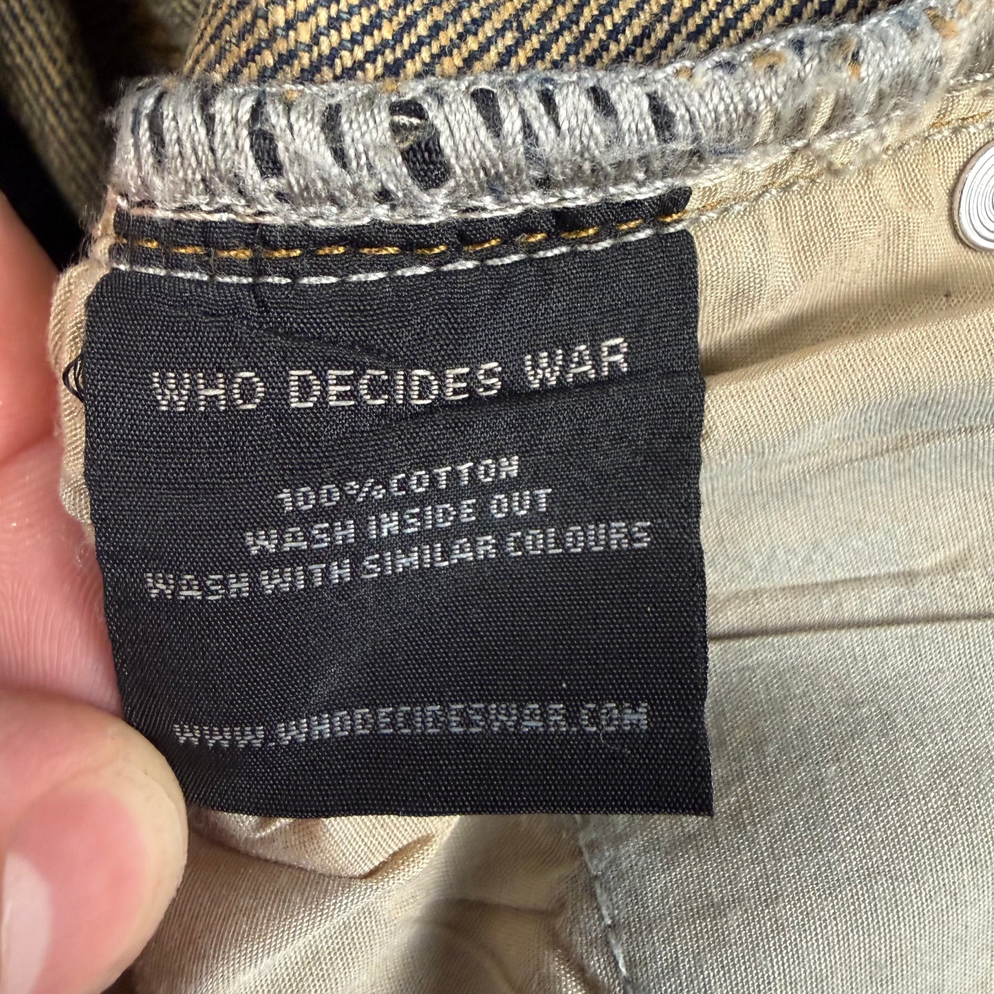Who Decides War Unfurled Denim Shorts
