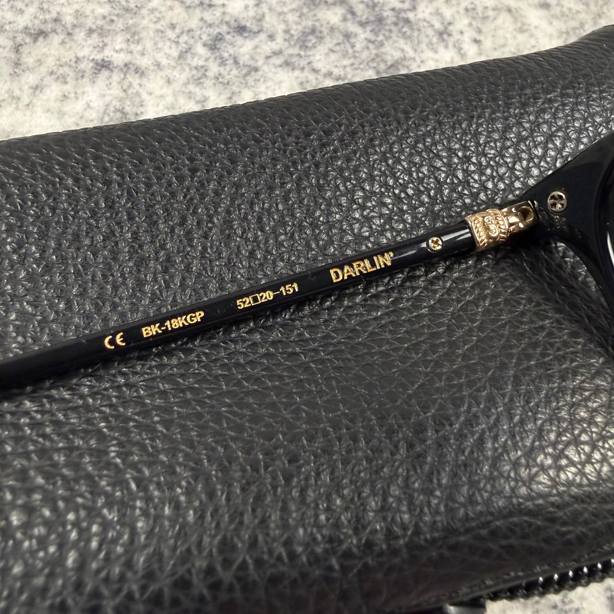Chrome Hearts DARLIN Black Acetate & 18K Gold Glasses