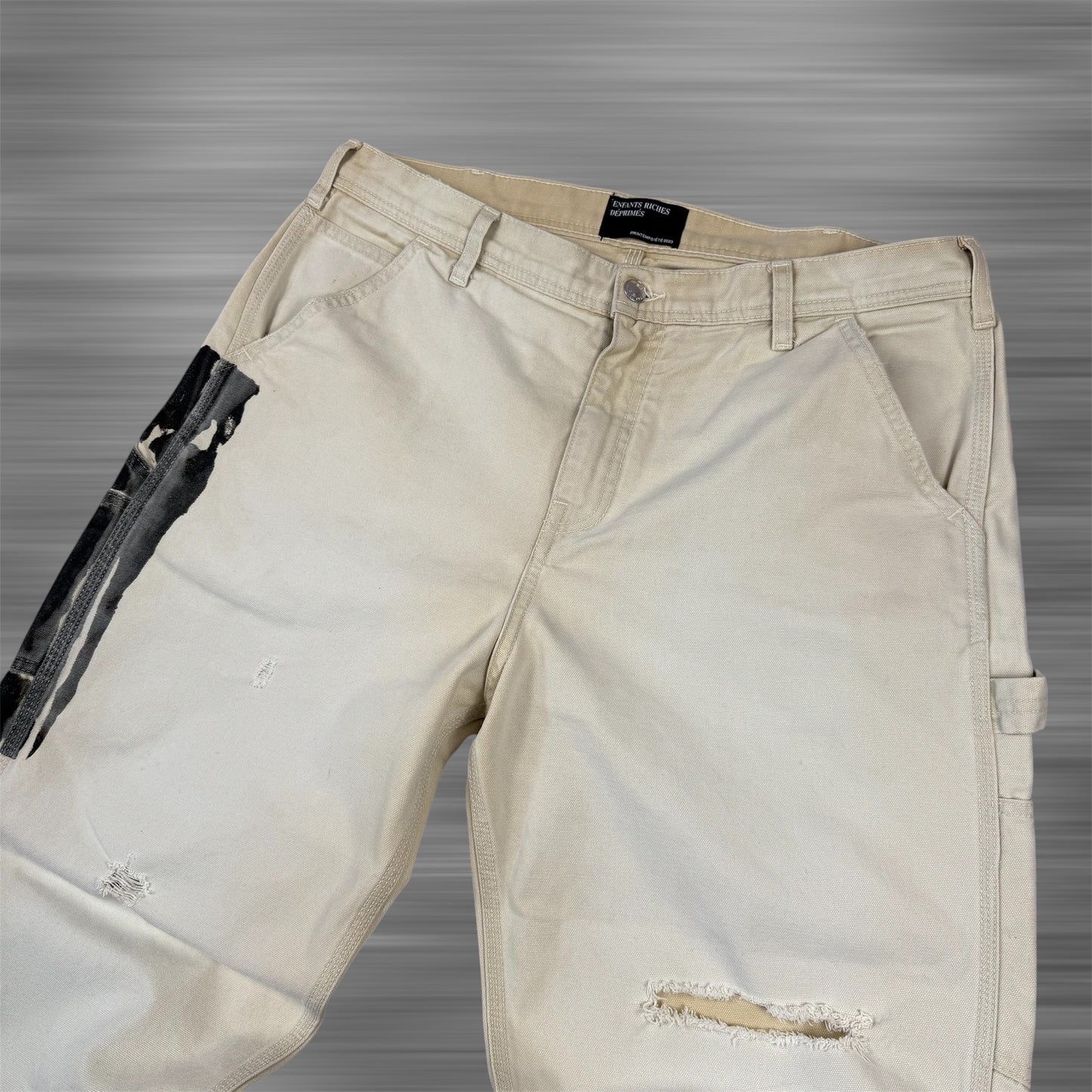 Enfants Riches Déprimés Beige Paint Cargo Pants